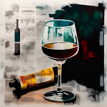 Glass of Wine van Henk van Holten