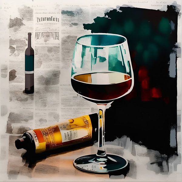 Ein Glas Wein von Henk van Holten