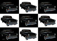 Opel Rekord P2 in black & white