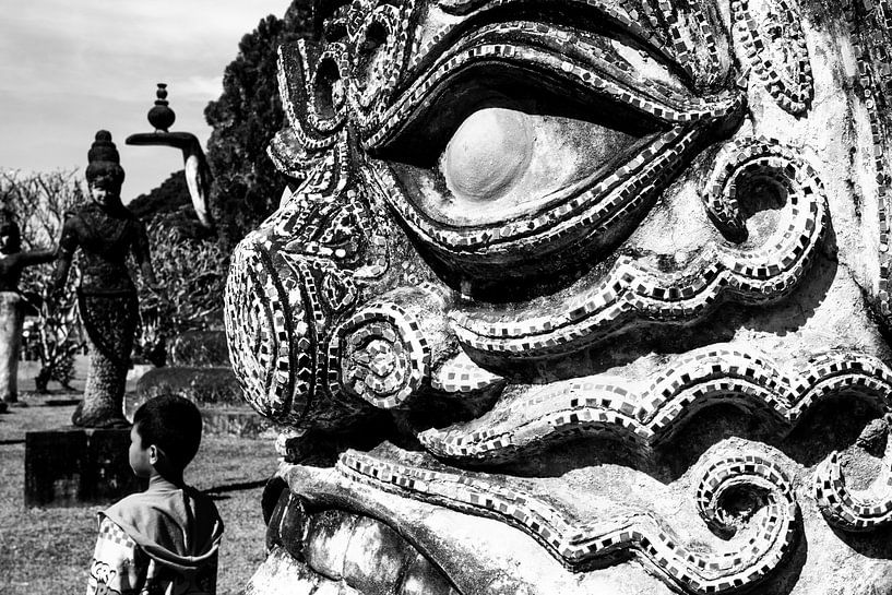 Detail statue in Vientiane  by Ilse De Pourcq