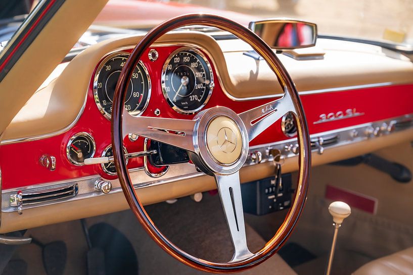 Mercedes-Benz 300 SL Gullwing classic car dashboard by Sjoerd van der Wal Photography
