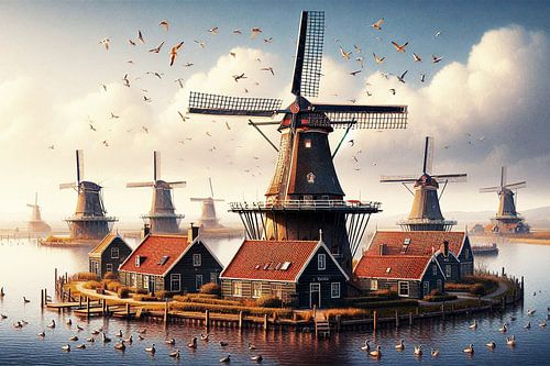 Zaanse Schans Molens Nederland