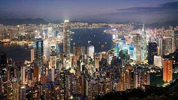 Hong Kong skyline vanuit het Westen van Maarten Mensink