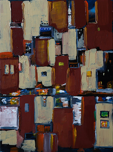 City hiding in the night