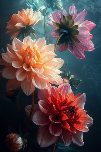 Color explosion of Dahlias iii