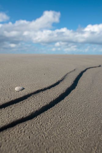 Schiermonnikoog – North Sea beach: space, clouds, lines (2)