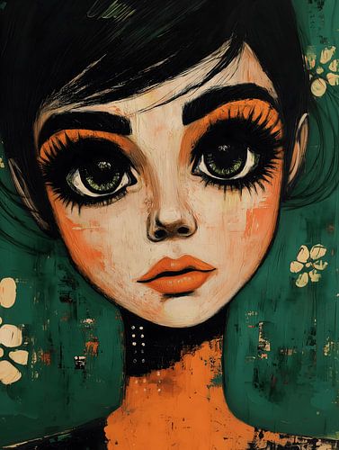 Portrait d'une femme aux grands yeux