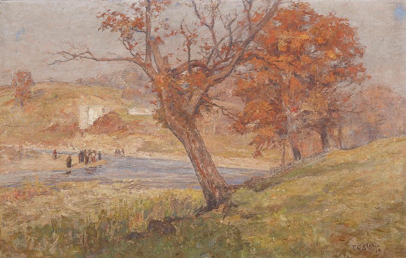 T C. Steele (American, 1847-1926)-Landscape by finemasterpiece