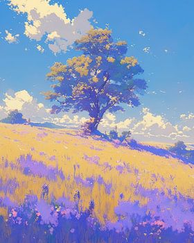 very beautiful nature with grass that looks like it is alive