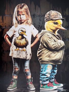 Vriendschap Streetwaer Humor Identiteit surrealistisch Coolness van gm_designs