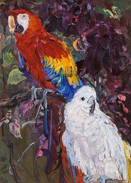 Zwei Papageien, Carl Fahringer