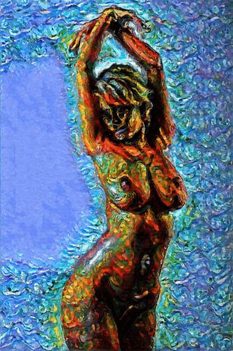 Sensuele vrouw met blote borsten