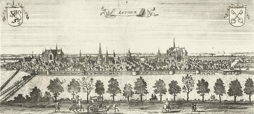 Ansicht von Leiden, Gaspar Bouttats, 1679 von Atelier Liesjes
