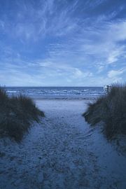 Strandovergang op Usedom met uitzicht op de Oostzee van Martin Köbsch