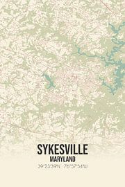 Vintage map of Sykesville (Maryland), USA. by Prints of Place