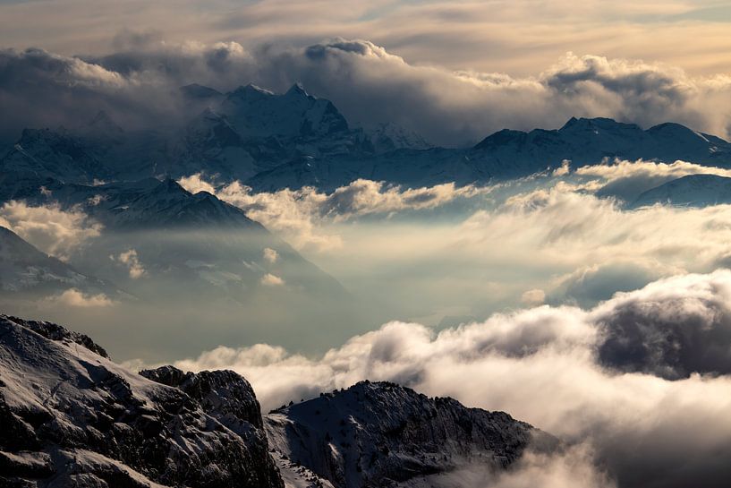 Uitzicht vanaf Pilatus - Obwalden / Nidwalden - Zwitserland van Felina Photography