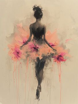 Bunte Ballerina, modern und abstrakt von Studio Allee