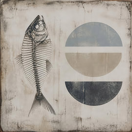  squelette de poisson sur Kay Weber