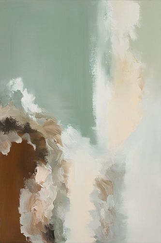 Peinture abstraite de formes terreuses