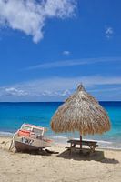 Op het strand van Curacao
