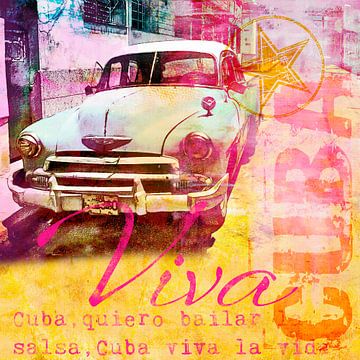 Viva Cuba voiture ancienne sur Andrea Haase