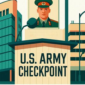 Checkpoint Charlie – Historisches Berlin Poster von Sabine Wagner