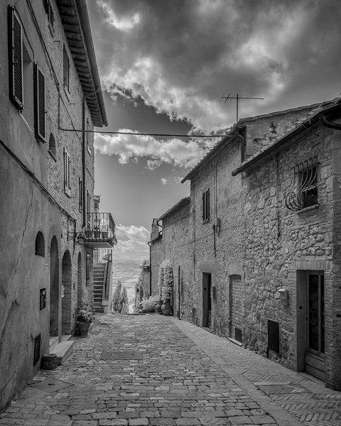 Pienza - 6 - Tuscany - infrared black and white by Teun Ruijters