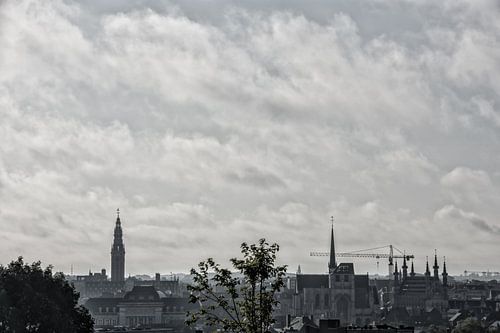 Skyline Leuven Bewolkte ochtend