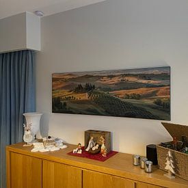 Kundenfoto: Toskana Landschaft in Italien mit schönem Landhaus / Bauernhof von Voss Fine Art Fotografie, als artframe