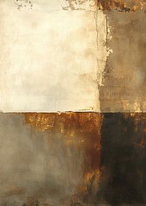 Beige und Braun Abstrakte Malerei