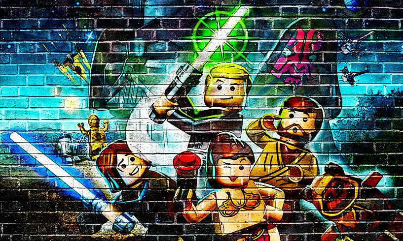 LEGO Starwars muur graffiti collectie 2 van Bert Hooijer