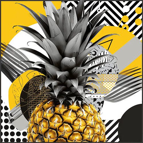 Anana Geometric - Moderne wanddecoratie in pop-artstijl