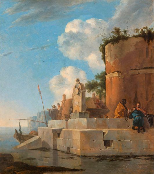 A Coastal Ruin in Italy, Jan Asselijn by Masterful Masters