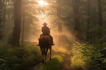 Morgenlicht im Wald von Egon Zitter