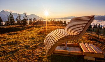 Chaise longue en bois au Rossbrand sur Christa Kramer