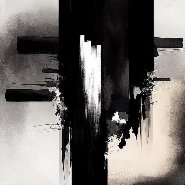 Abstrakt schwarz und weiß von Bert Nijholt