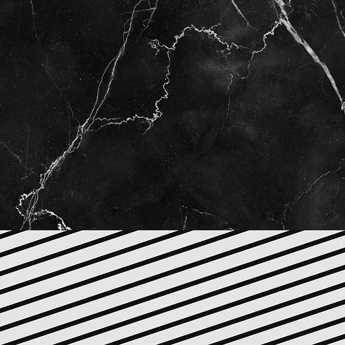 BLACK MARBLE WITH DOGWOOD STRIPES no1