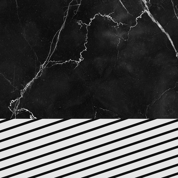 BLACK MARBLE WITH DOGWOOD STRIPES no1 par Pia Schneider