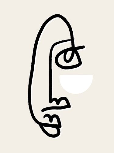 Mondgesicht | Schwarz