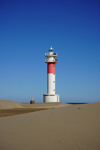 Far del Fangar Lighthouse in the Ebro Delta, Catalonia