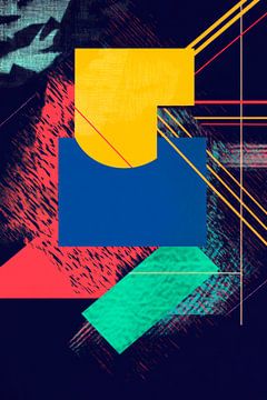 Colour symphony of geometry Shapes in the play of colours Kre by Poster Art Shop