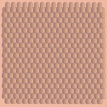 PumpSkin Patroon Vierkant met Pantone kleur 2022 Pheasant van Van Pom Home