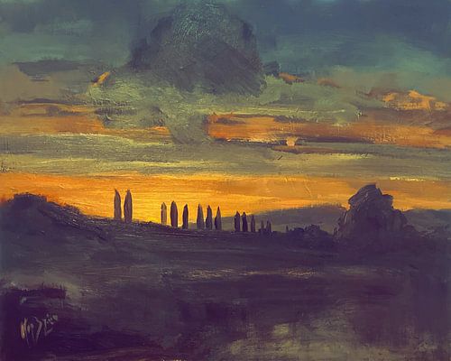 Eyser Plantage bij zonsondergang