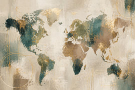A World in Teal and Gold by Imperial Art House