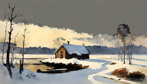 eenzame boerderij in Finland