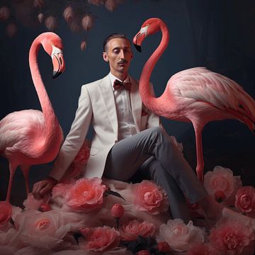 Life with flamingo's by Ton Kuijpers