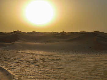 zonsondergang in Abu Dhabi