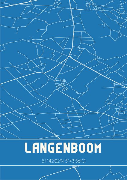 Blueprint | Map | Langenboom (North Brabant) by Prints of Place