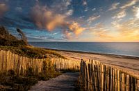 Sunset on the beach of Ile de Ré