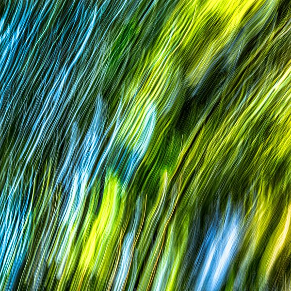 Dance of light in green and blue by Hans Kwaspen
